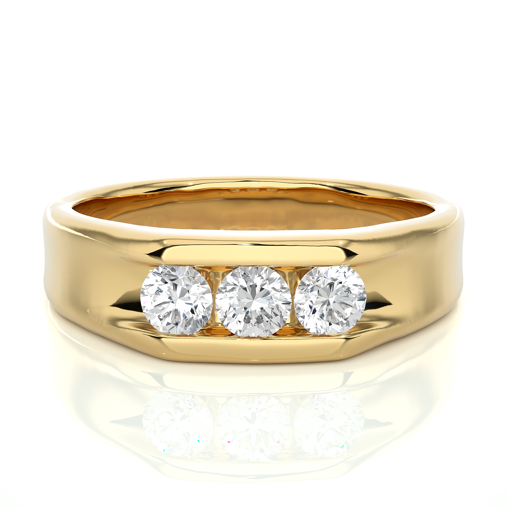0.52 Carat H Color VS1 Clarity Diamond Studded Natural Diamond Ring.